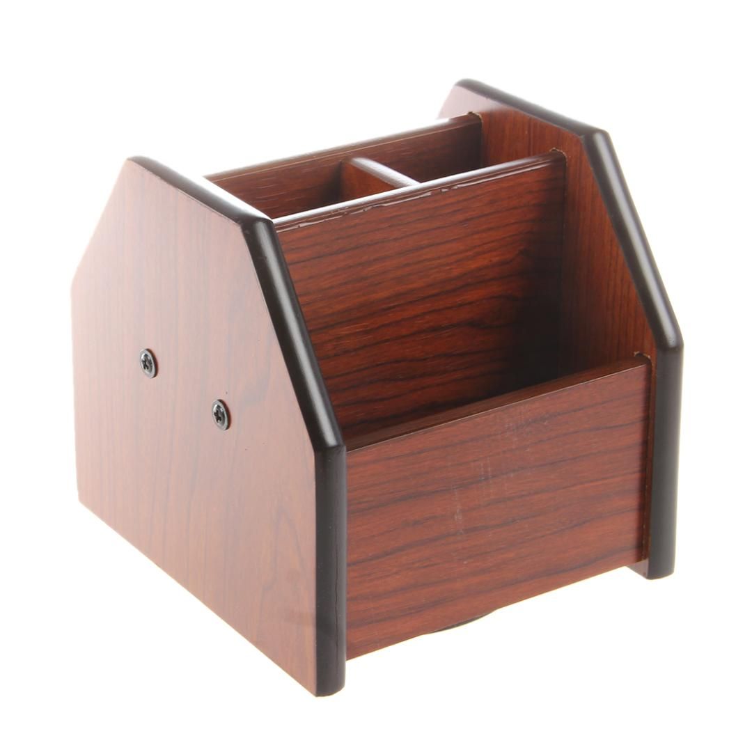 Wooden Multifunctional Luxurious Stationery Desk Organizer Set Pen Holder