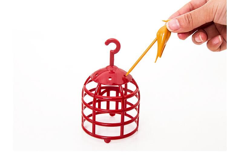 Acheter Oiseau Délicat Avec Forme De Cage à Oiseaux Fourches à Fruits Set Cuisine Création Fourches à Fruits Gâteau Fourchettes à Dessert Décoration