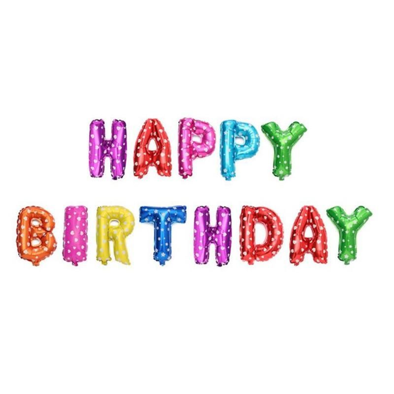 2020 multicolor happy birthday letter letters foil