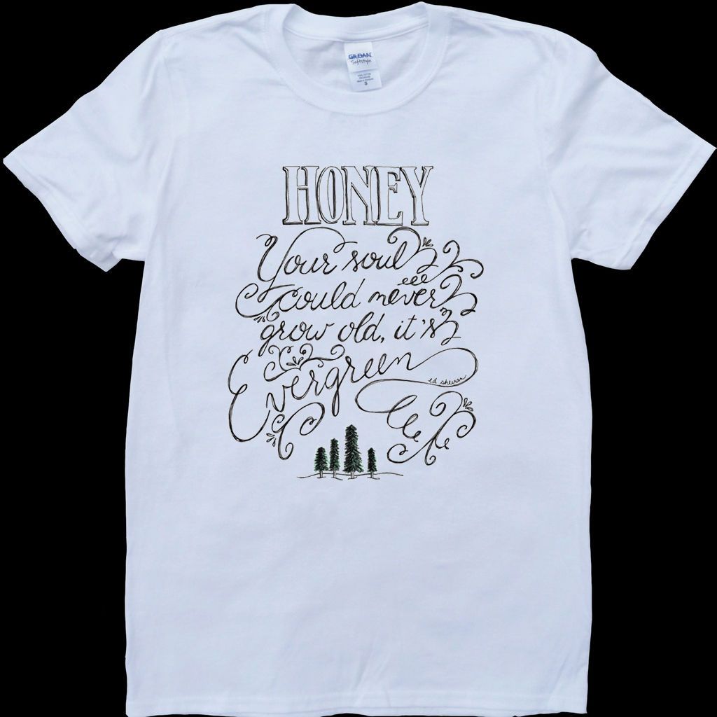 Ed Sheeran Thinking Out Loud Lyrics Mens White Custom Made T