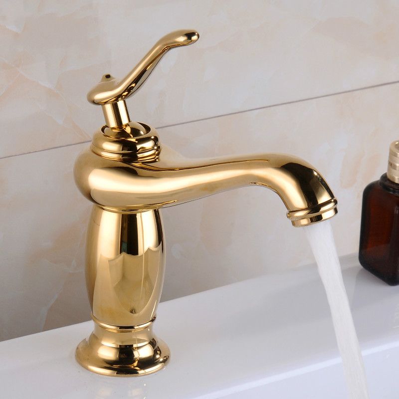 2019 Gold Brass Kitchen Faucet Polished Hot And Cold Water Taps 2019 Gold Brass Kitchen Faucet Polished Hot And Cold Water Taps European Antique Bathroom Retro Basin Wash Mixer From Carmlin