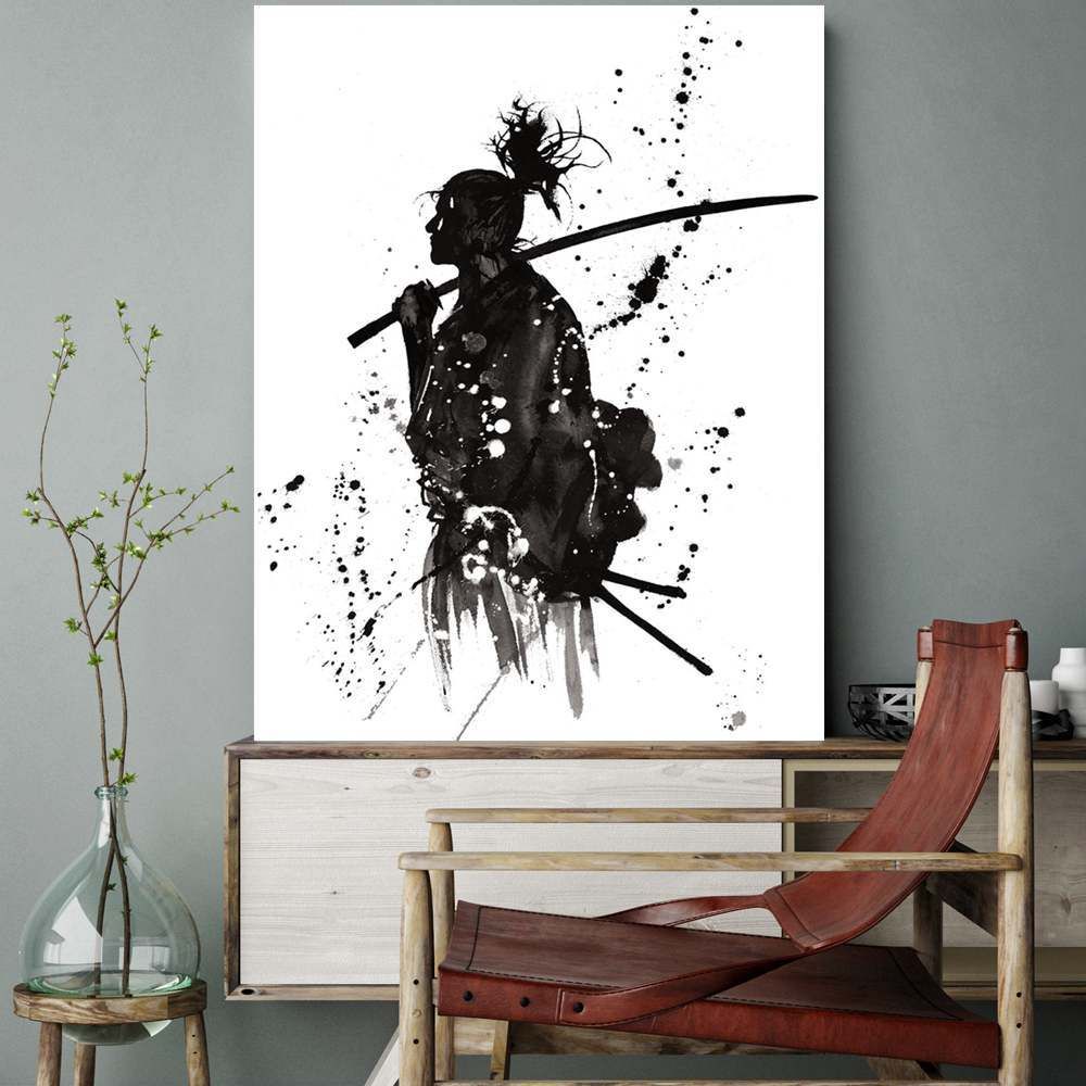 wandkunst für das büro picasso pinguin großhandel schwarz und weiß japan portrait wandkunst leinwand gemälde für büro zimmer wand dekor japanischen samurai asiatischen krieger poster y18102209 wandkunst für das büro picasso pinguin großhandel schwarz und weiß japan portrait wandkunst leinwand gemälde für büro zimmer wand dekor japanischen samurai asiatischen krieger poster y18102209
