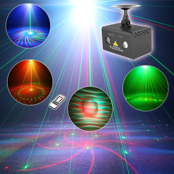 Galaxy Projector 20 Gobos Red Green Laser Light LED Wave Effect LL 20RG For DJ Home Party Xmas