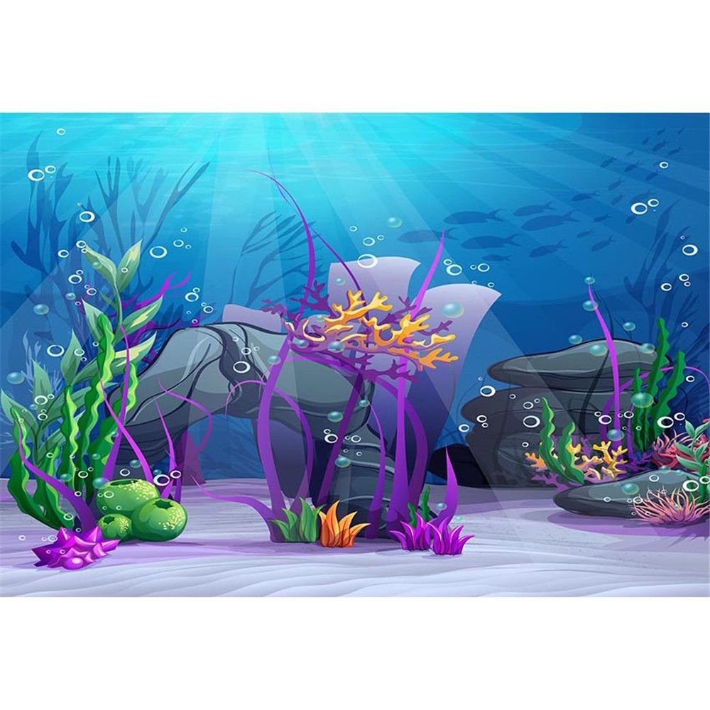 Under the Sea Party Themed Backdrop Photography Sunshine Through Deep