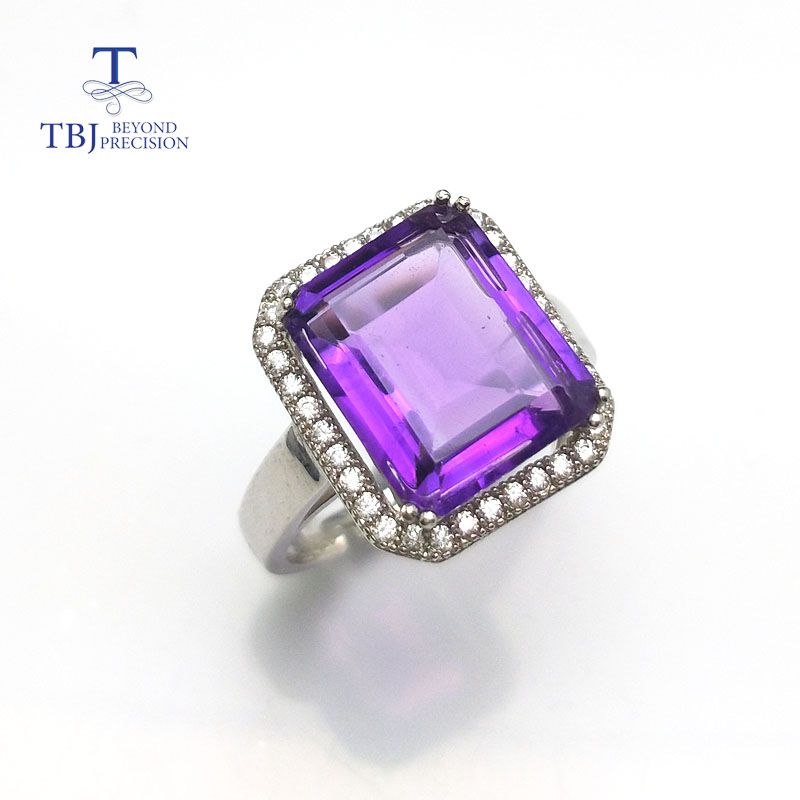 2019 Tbj Simple And Elegant Emerald Cut African Amethyst Big 2019 Tbj Simple And Elegant Emerald Cut African Amethyst Big Gemstone Pendant Ring For Women In 925 Sterling Silver With Gift Box From Cukojew