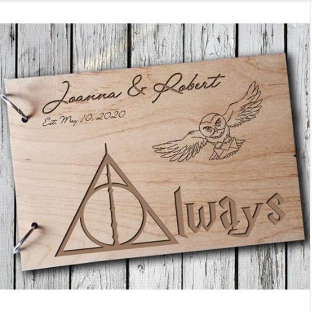 2019 personalized guestbook custom owl wood guest book wooden sign book for wedding