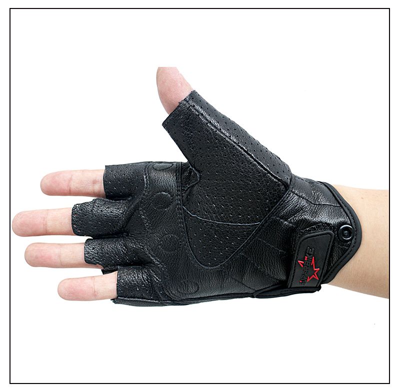 bicicletta airsoft militare paintball pelle di capra 8 // M, nero, GA5122 Vgo 2 paia guanti da moto antivibrazioni mezze dita