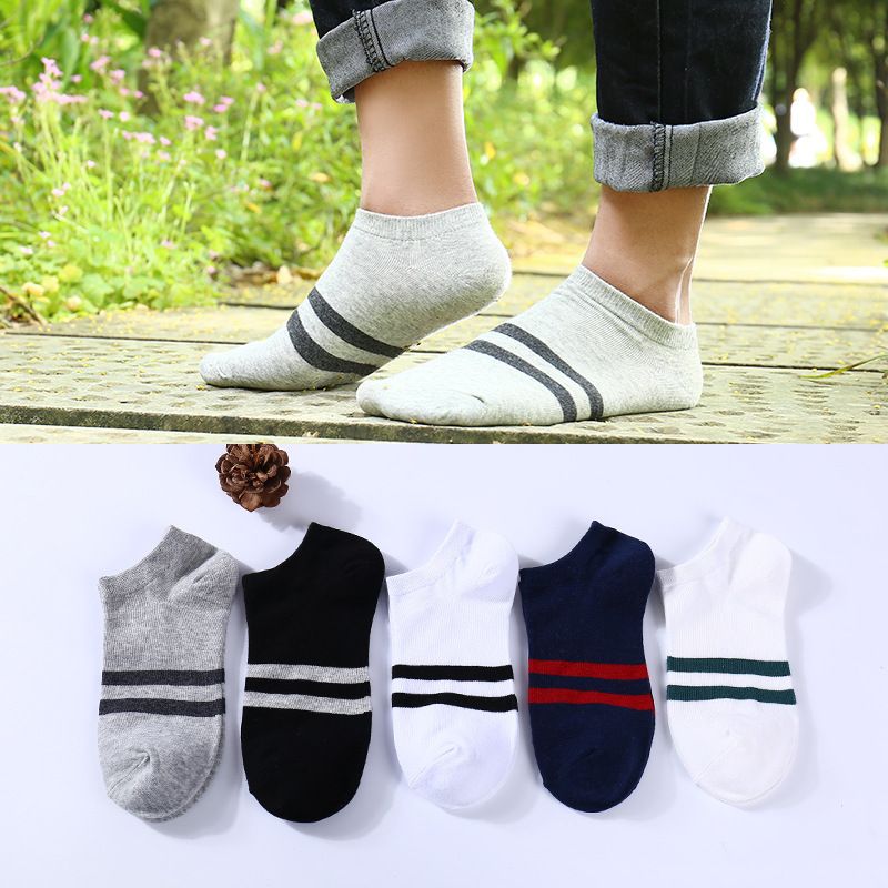 2020 Classic Fashion Men'S Stripes Socks Shorts For Men Invisible Ankle ...