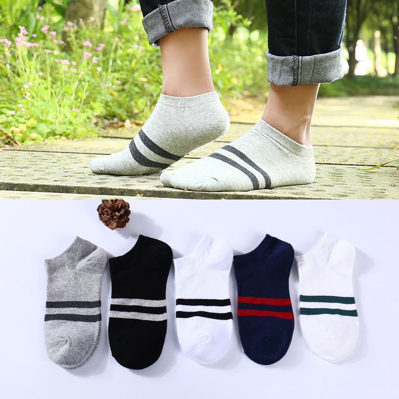 2020 Classic Fashion Men'S Stripes Socks Shorts For Men Invisible Ankle