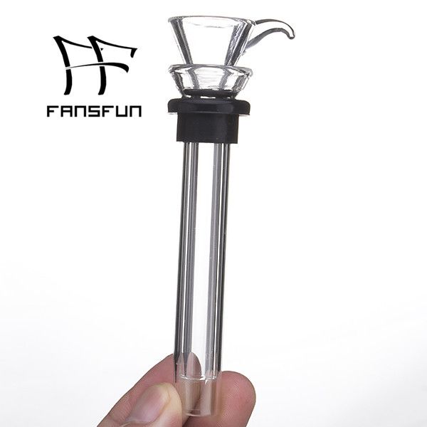 2019 Glass DownStem Set With Glass Bowl Male Female Colorful Funnel