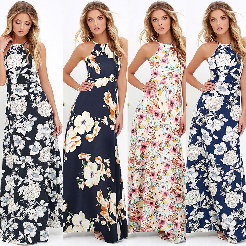 summer maxi floral dresses