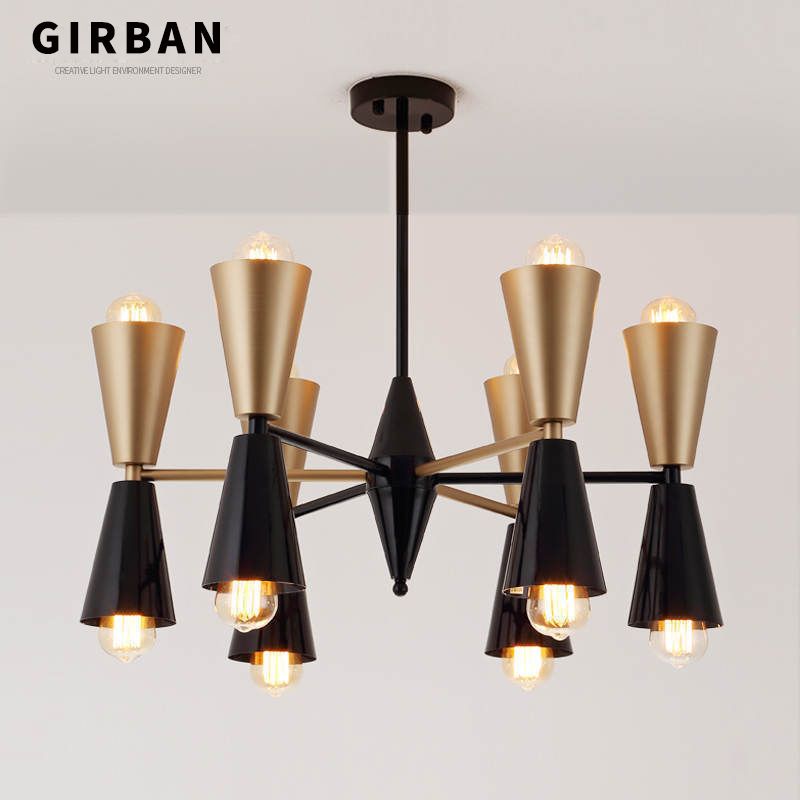 Modern Pendant Light Living Room Bedroom Hanging Lamp 6 Lights E27 Led Lighting Gold And Black Color - Bedroom Pendant Lamp Shades Modern Pendant Light Living Room Bedroom Hanging Lamp 6 Lights E27 Led Lighting Gold And Black Color - Bedroom Pendant Lamp Shades