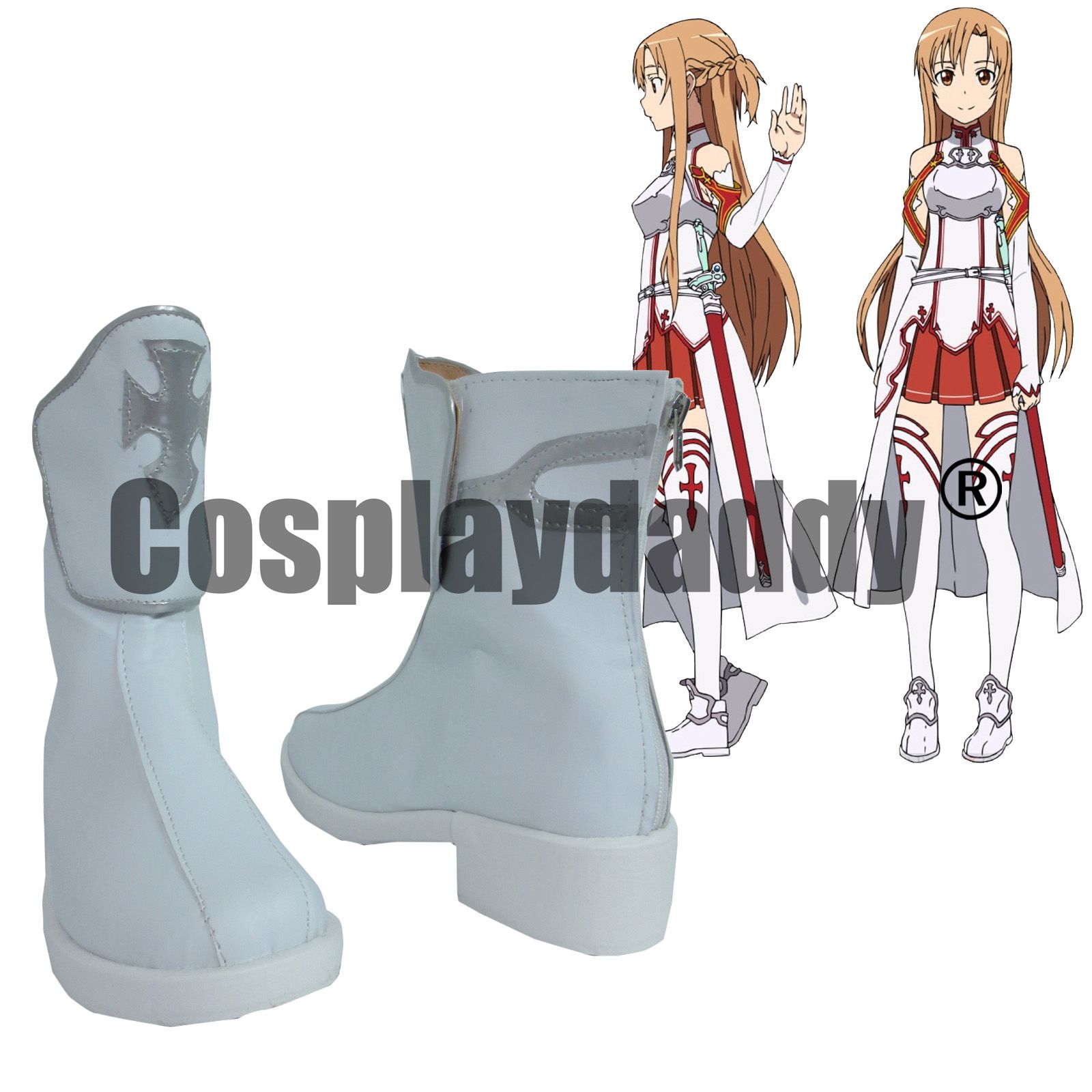 Sword Art Online Asuna Yuuki cosplay Botas Zapatos