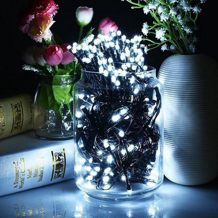 New Spot 100 Solar Lamp Series Garden Decoration Led New Spot 100 Solar Lamp Series Garden Decoration Led String Ornament Forest Lights White Battery Powered From