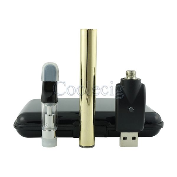 Ceramic Coil Vape Pen Kit 510 Glass Vaporizer Cartridge With 350mah
