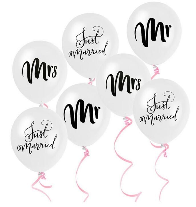 Boho Wedding Just Married Balloons 12/'/' pack of 10  Latex for that pertect wedding