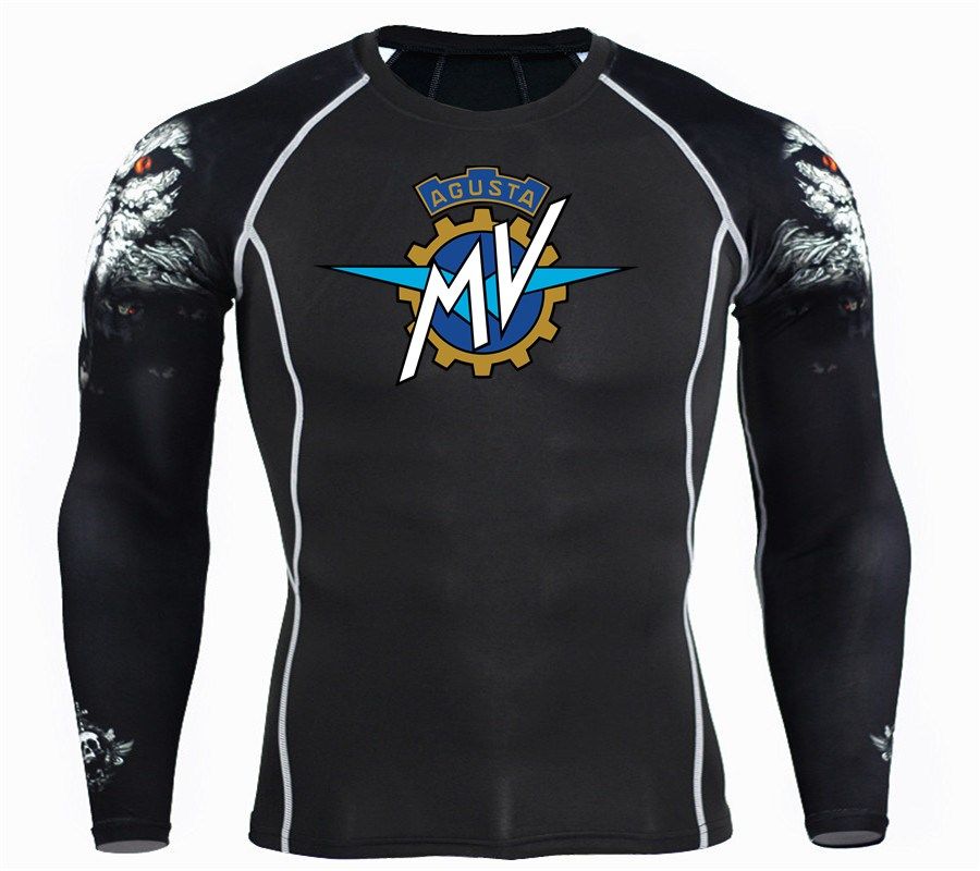Acquistare MV Agusta Stampa Motocicletta Uomo Fitness Maniche Lunghe T  Shirt Uomo Bodybuilding Skin Tight Thermal Camicie A Compressione MMA  Allenamento Crossfit Economico | Consegna Veloce E Qualità | It.Dhgate
