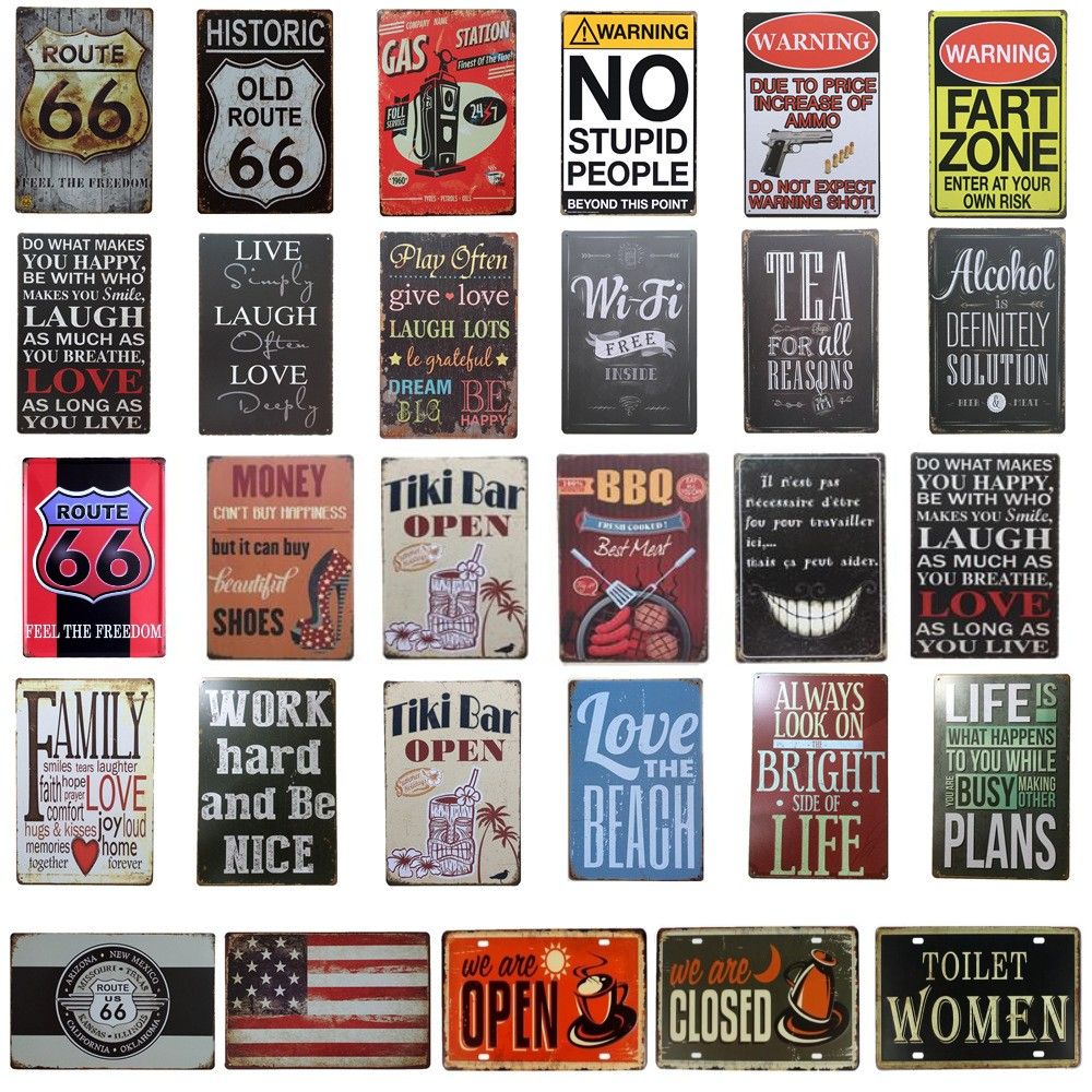 New Funny Style Retro Wall Decoration Vintage Tin Sign Art Painting Bar Pub Cafe Garage Hotel House Metal Poster
