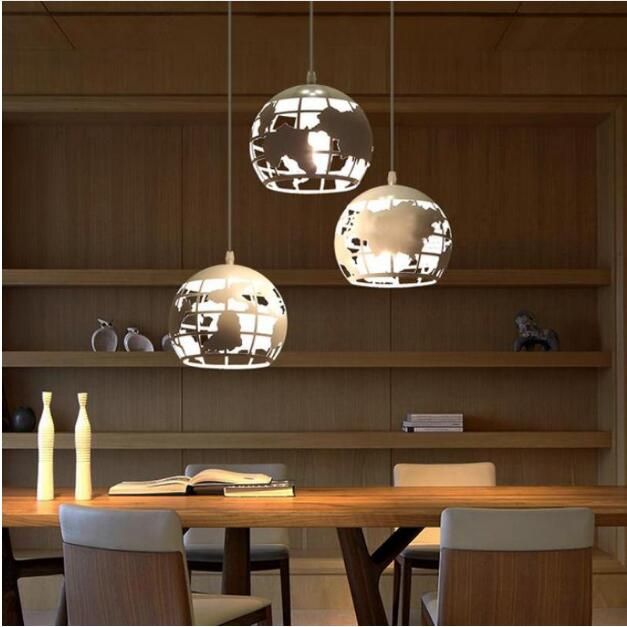 Svitz Bar Dining Room Led Metal Sphere Pendant Lights For Salon Svitz Bar Dining Room Led Metal Sphere Pendant Lights For Salon Retro Unique World Map Lamps Library Vintage Lamp Abajur Glass Hanging
