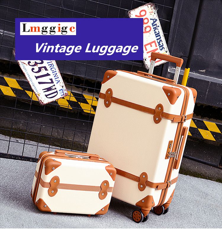 vintage rolling luggage