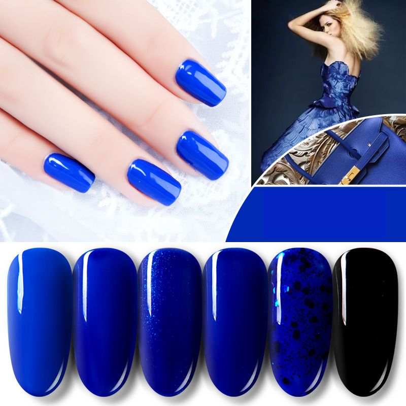 Blue Place Ekbas 12ml Ocean Blue Nail Gel Polish Shiny Vanish