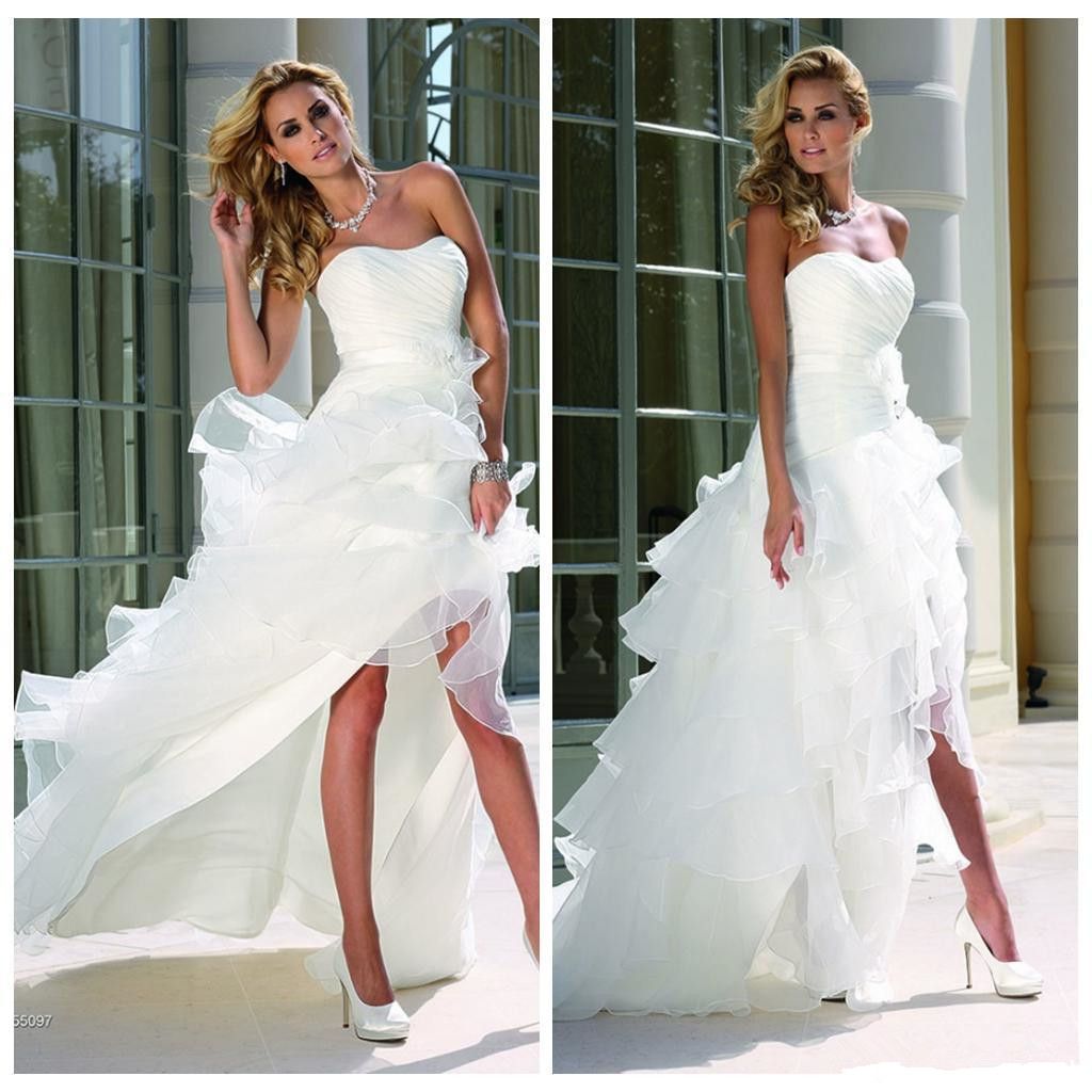 bridesmaid dress short front long back