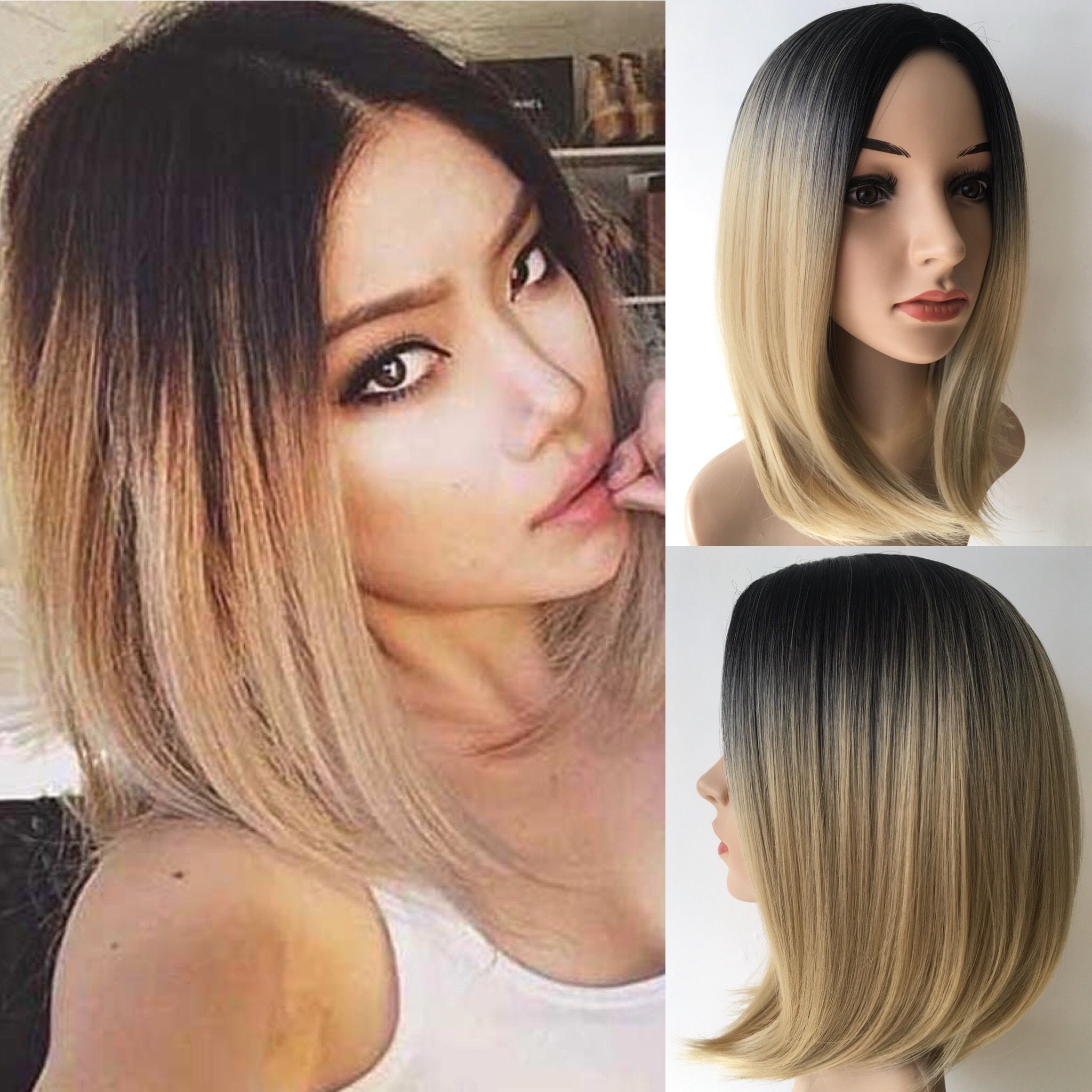 Ombre Short Hair Straight