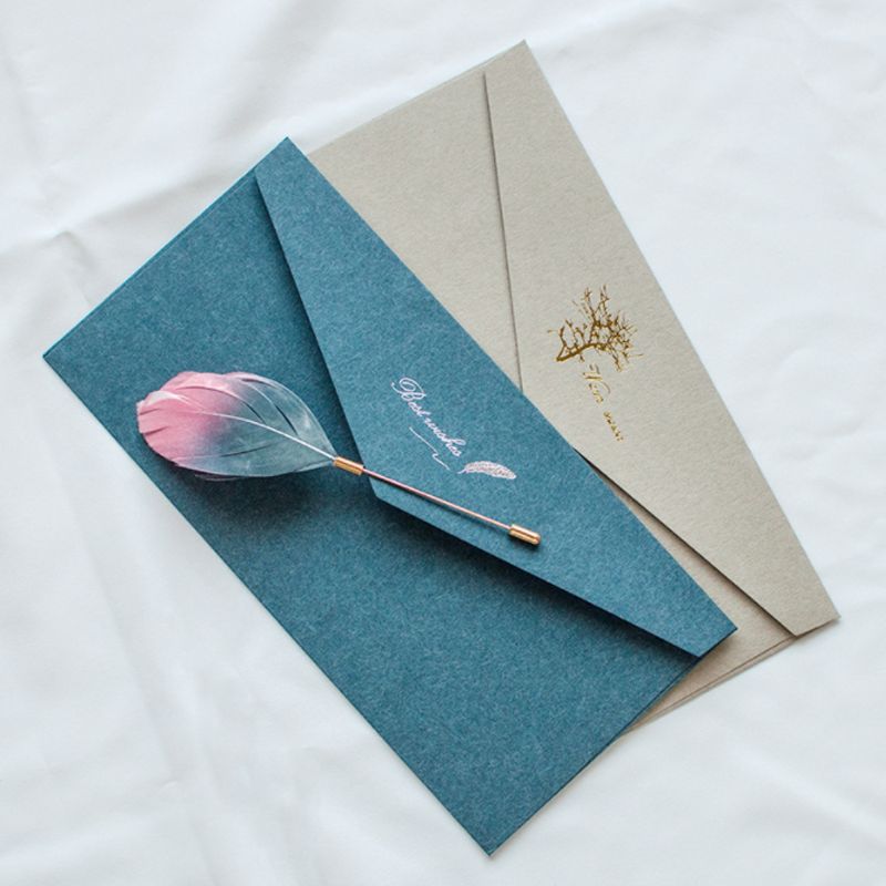 2019 wholesale paper envelopes classic western bronzing business invitation envolopes