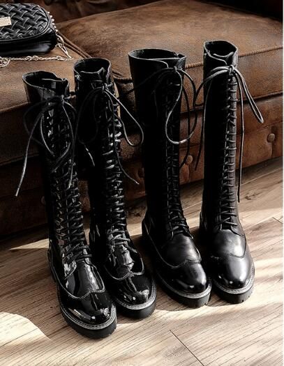 long lace up boots