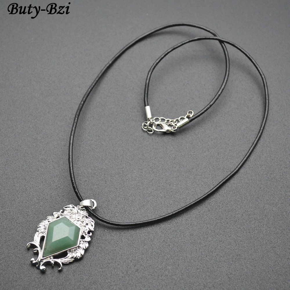 High Quality Natural Stone Cabochons Vase Shape Pendant Black