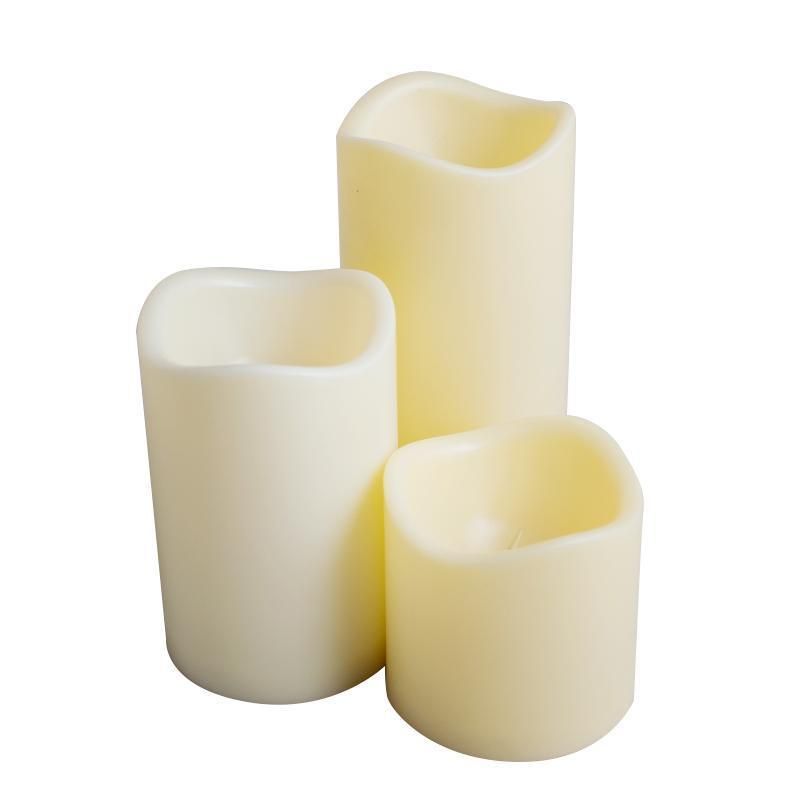 2018 Set Of 3pcs Flameless Led Candle Pillar Lamp W 18key Remote Controller 4h 8h Timer Wedding Home Bar Table Decor Color Changing