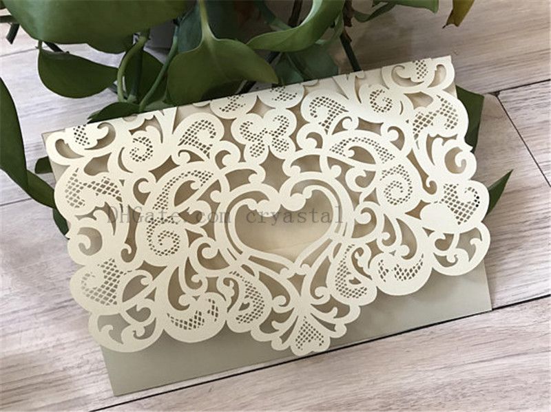 elegant pocket laser cut invitations cards wedding invitations elegant invitation cards
