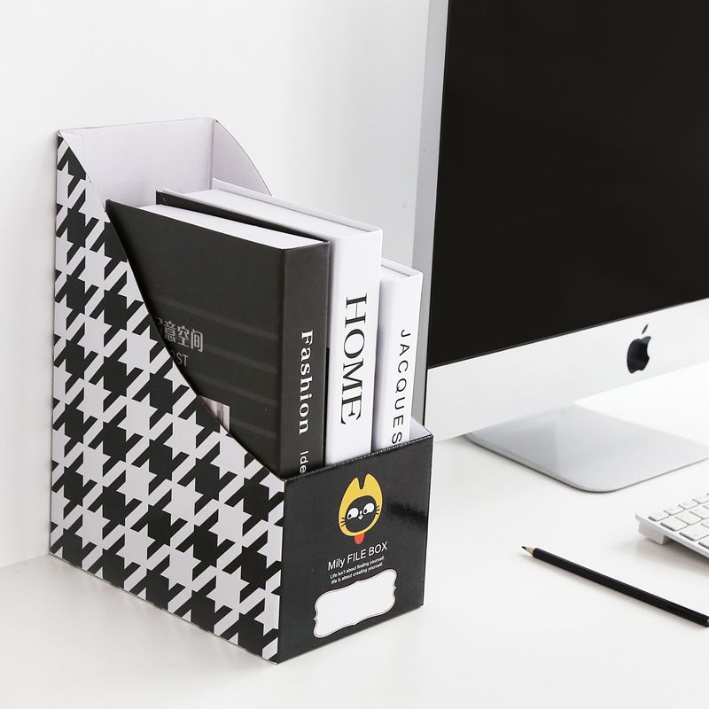2018 Waterproof Kraft Paper Diy File Box Desk Organizer Desktop 2018 Waterproof Kraft Paper Diy File Box Desk Organizer Desktop Storage For Files Books Stationery Makeup Pencil Holder From Huweilan