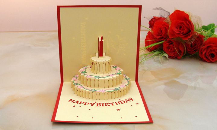 3d flocking paper greeting