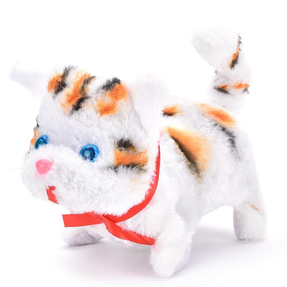 Electric Cat Toy Cute Sound Walking Plush Electronic Pets Children Kids Educational Toy Electronic Pet Electric Cat Toy Electric Cat line with $33 5 Piece