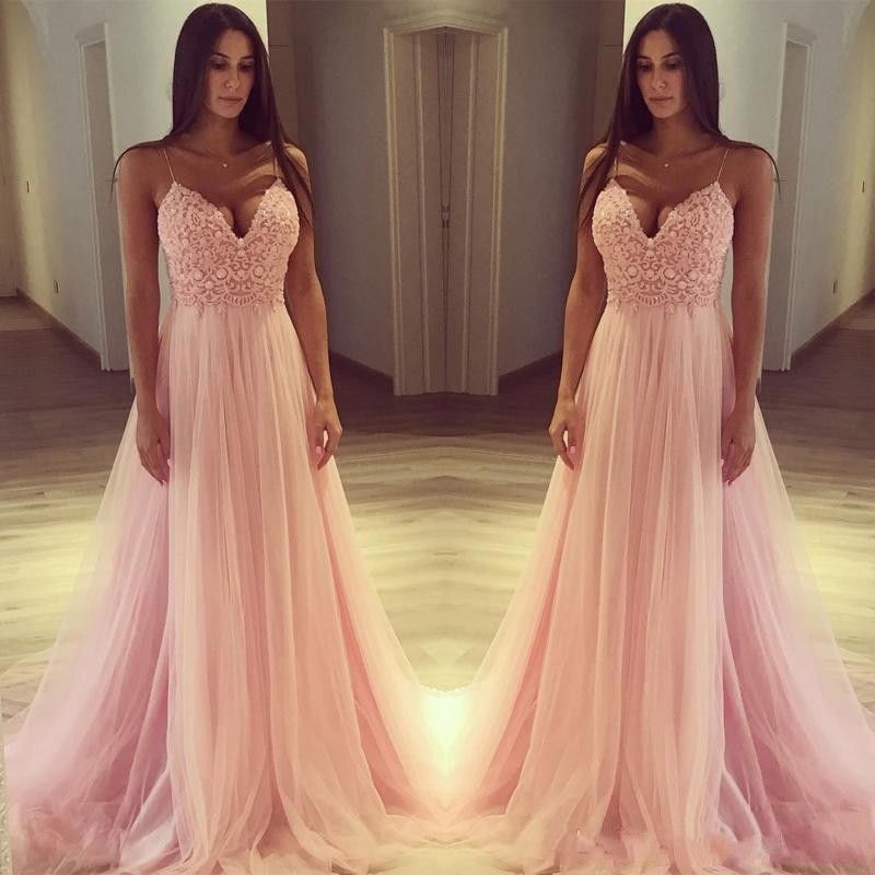 Long a Line Prom Dress with Straps Style