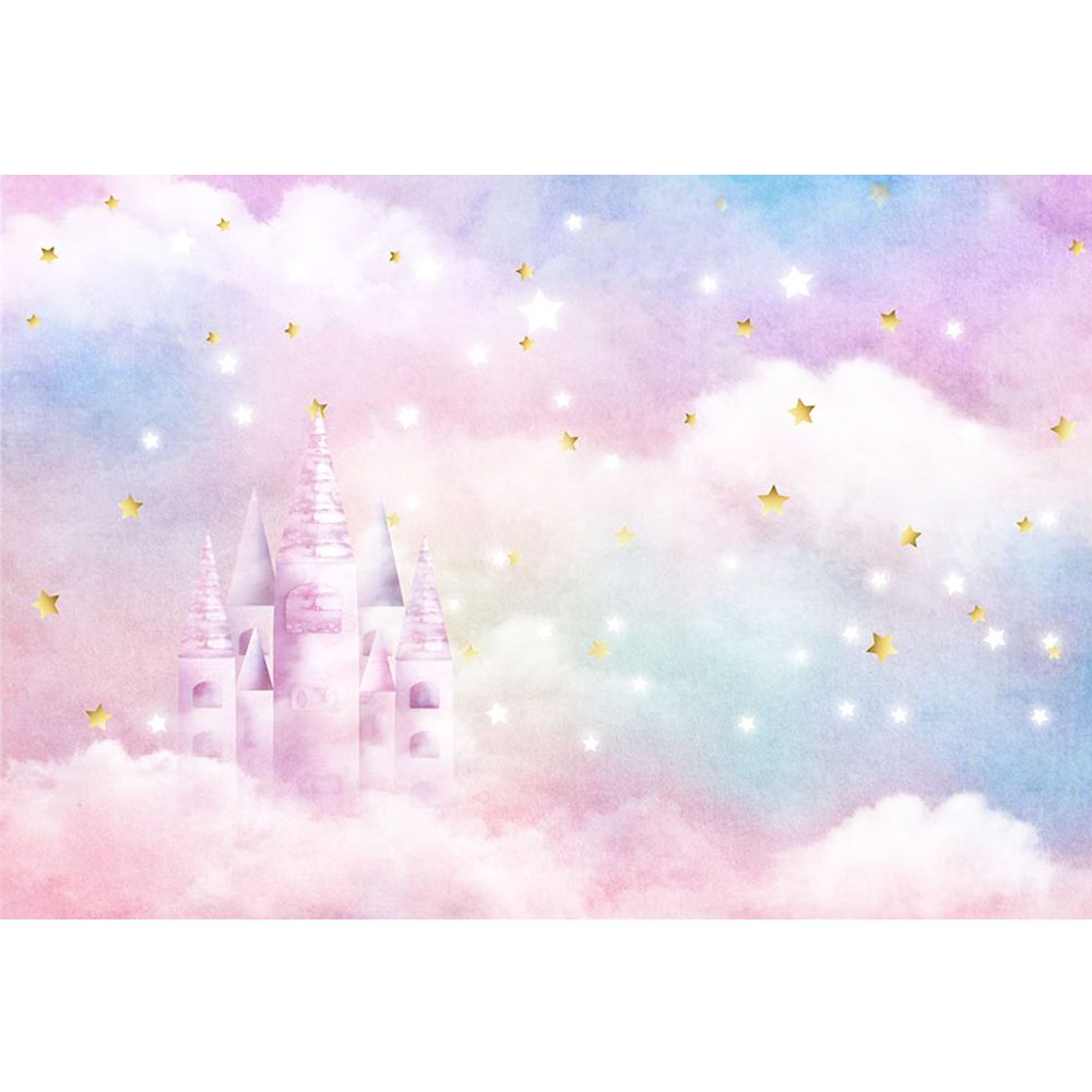 2019 Pastel White Pink Blue Clouds Backdrop For Newborn ...