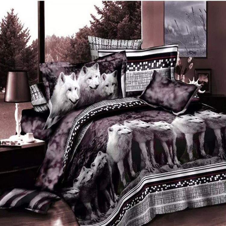 Wolf Bedding Set Queen Size 3d Print Brown Color Wolves Animal Duvet Wolf Bedding Set Queen Size 3d Print Brown Color Wolves Animal Duvet Cover Bedspreads Beddings Whole Covers King Duvets From Hybeddings