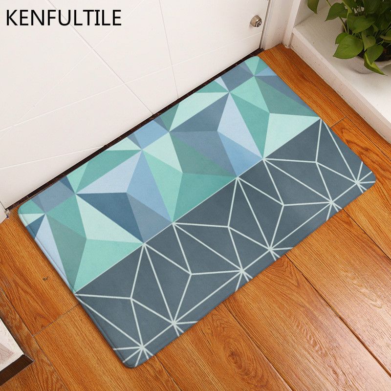 Großhandel Fußmatte Anti Slip Küche Boden Teppich Geometrische Plaid ... Großhandel Fußmatte Anti Slip Küche Boden Teppich Geometrische Plaid ...