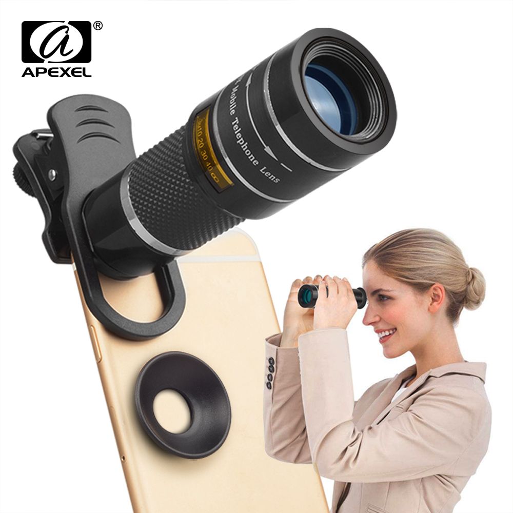 Wholesale 20x Telescope Monocular With Universal Clip For Iphone X 7 8 Android Smartphones World Cup Outdoor Travel Hunting Sports Night Vision Monocular ...