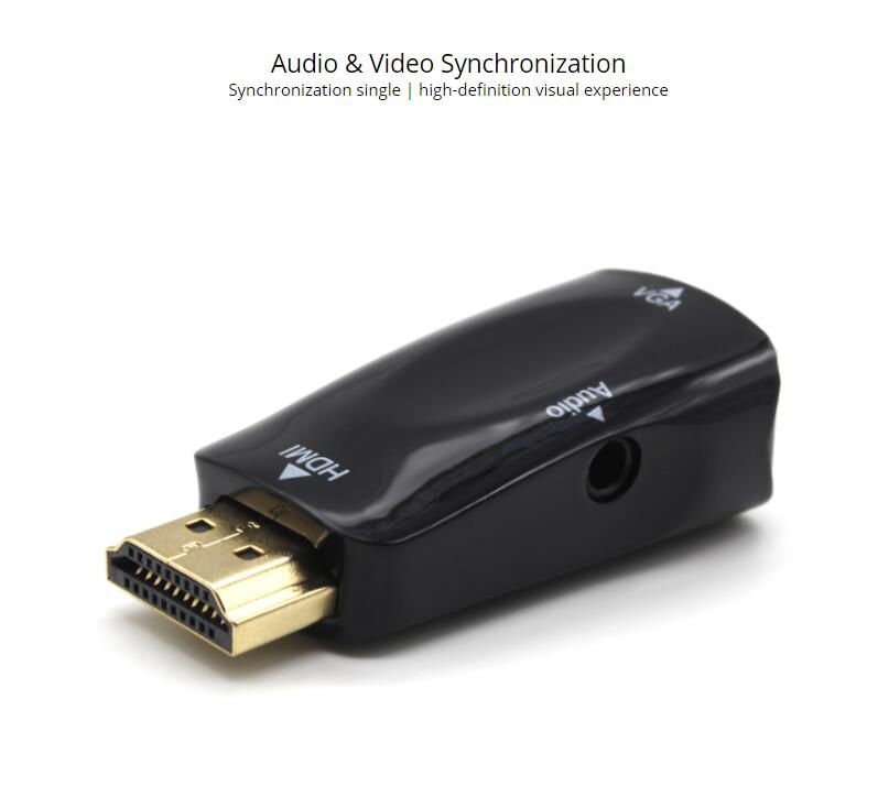 Mini Hdmi To Vga Male And With 35mm Jack Audio Cable Video