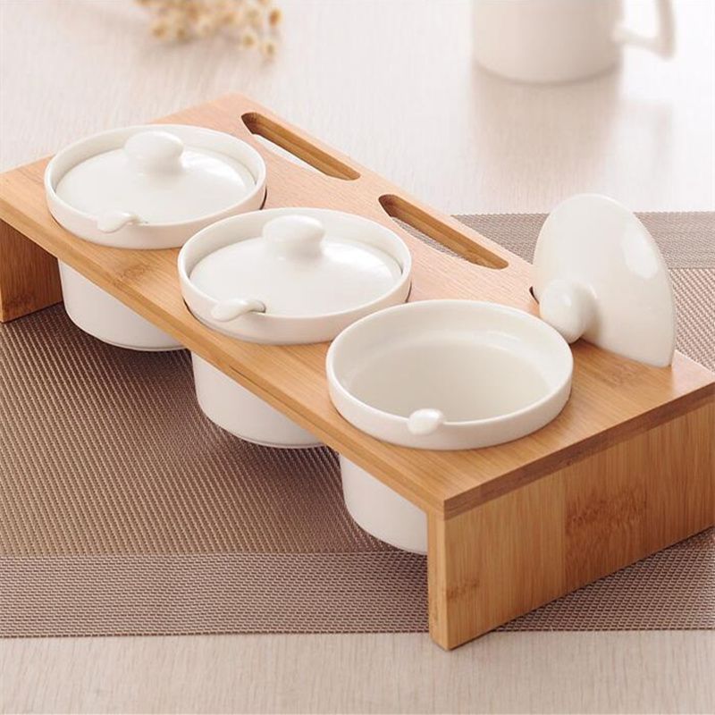 Simple Life Wooden Seasoning Jar Food Containers Jars For Es Simple Life Wooden Seasoning Jar Food Containers Jars For Es Organizer Sugar Bowl Kitchen Storage Box Bottles 4 Piece Set
