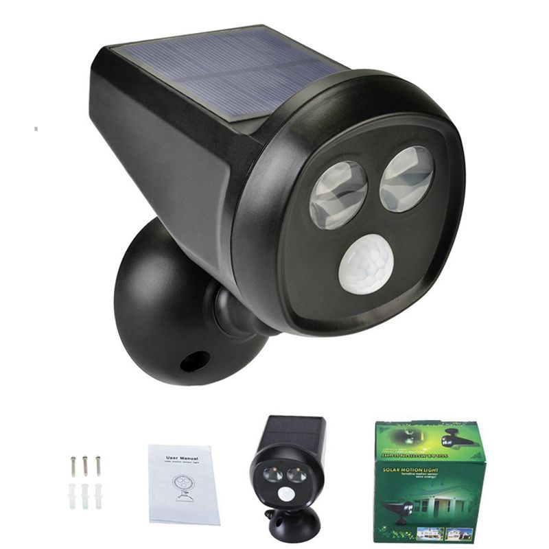 2led Solar Lamp Outdoor Owl Spotlights Ip65 Waterproof Infrared