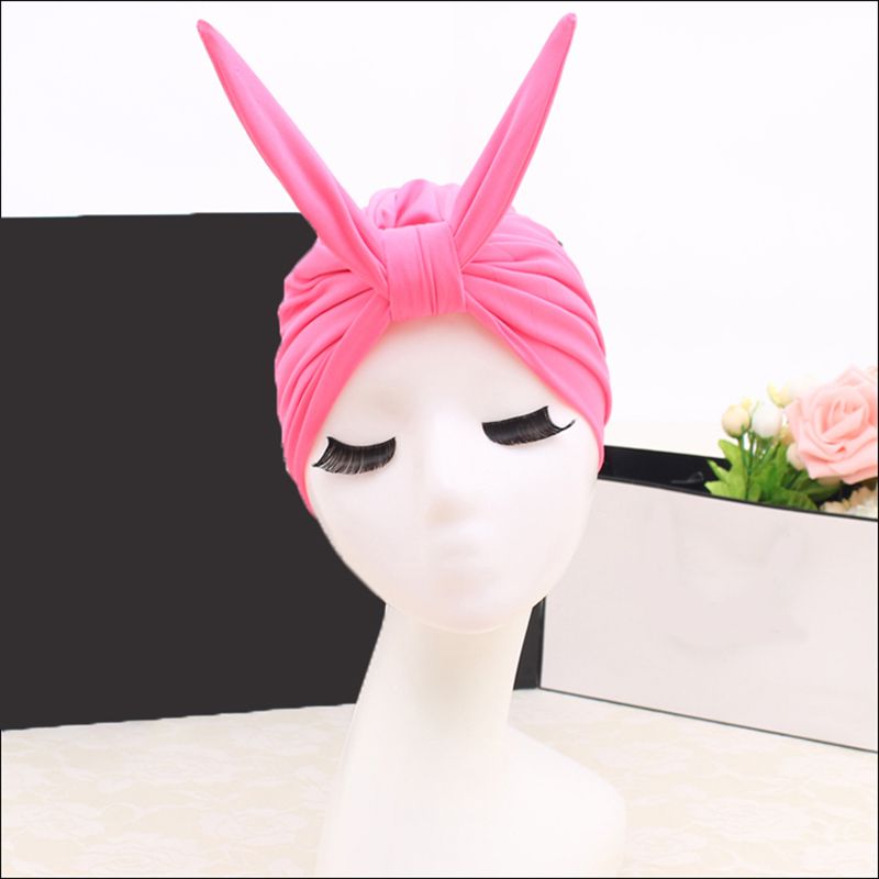 2018 swim pool rabbit swimming cap hat free size for women fashional