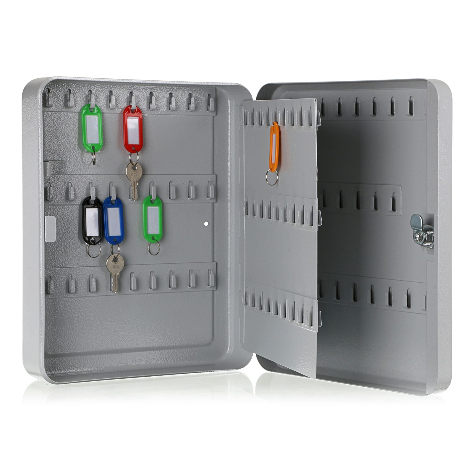 2019 Brand New 105 Hooks Storage Safe Lock Box Wall Mount Rack Brand New 105 Hooks Storage Safe Lock Box Wall Mount Rack Security Key Case 50pcs Ring