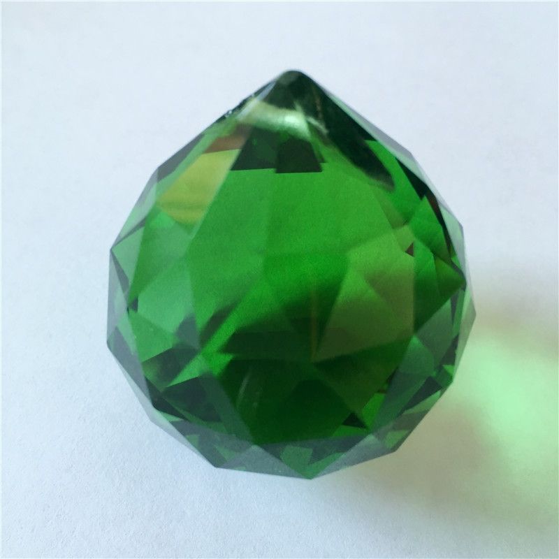 Crystal Octagon Curtain 40mm Dark Green Chandelier Crystal Octagon Curtain 40mm Dark Green Chandelier In 1 Hole For Parts Suncatcher Decor Ball