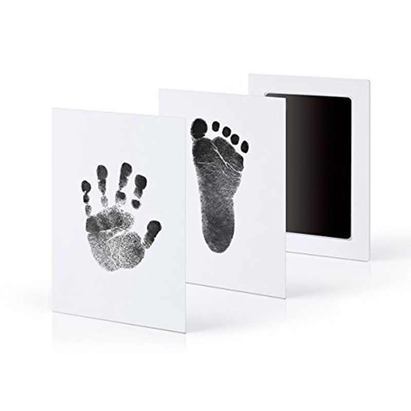 newborn baby handprint footprint pad safe clean non toxic clean