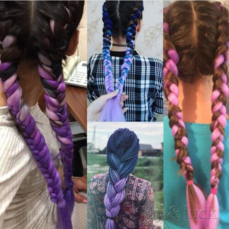 2020 Wholesale 24inch Expression Braid Diy Kanekalon Expression