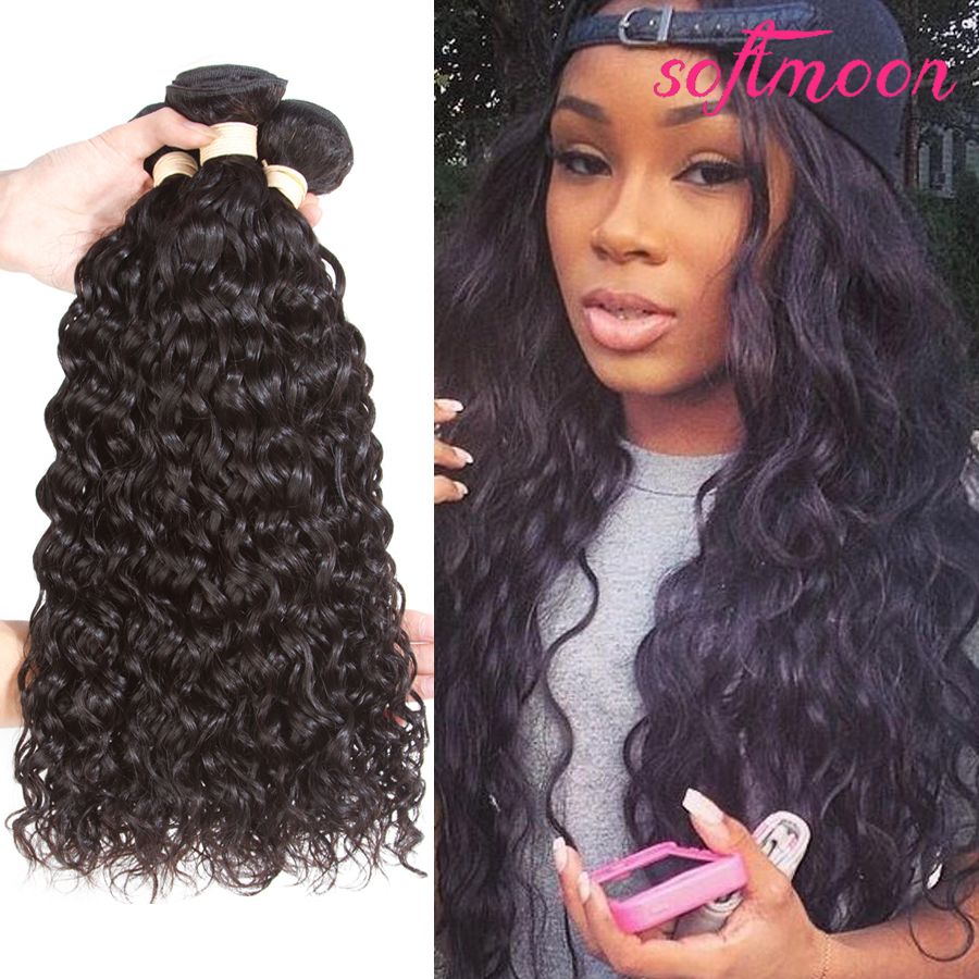 Peruvian Virgin Hair Water Wave Hair 3 Bundles Deals Weave Bundles