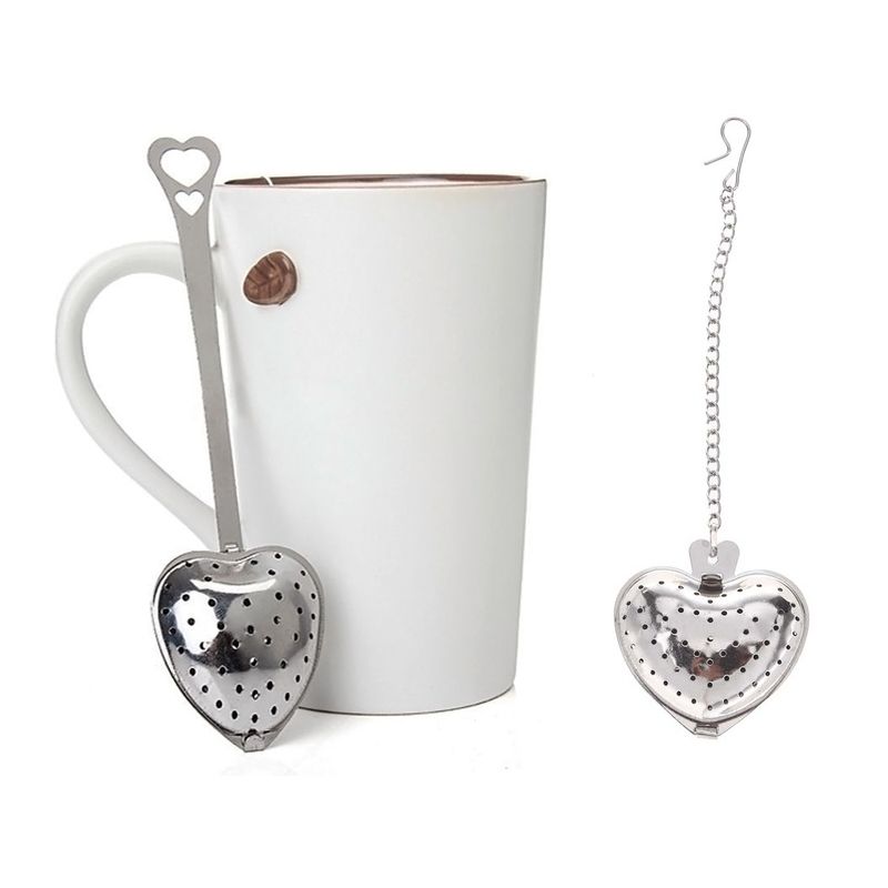2020 4.3cm Dia Heart Shaped Tea Strainers Stainless Steel Infuser